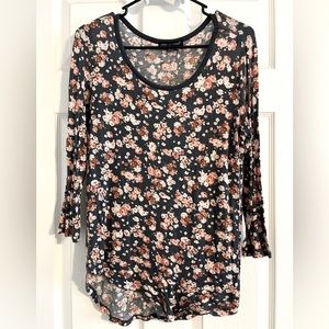 Floral Quarter Sleeve Shirt